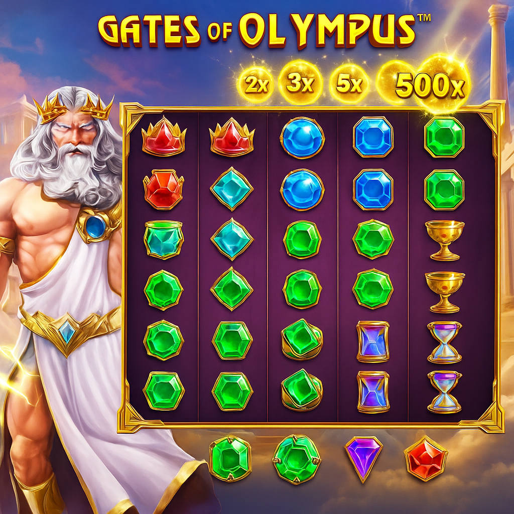 LunuBet - Gates of Olympus Slot Game - Cascading Wins