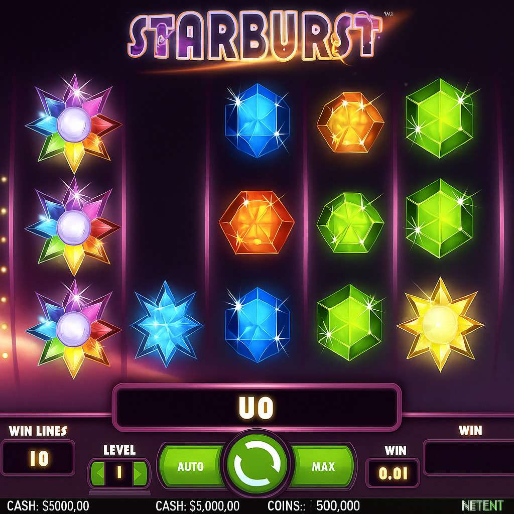 LunuBet - Starburst Slot Game by NetEnt