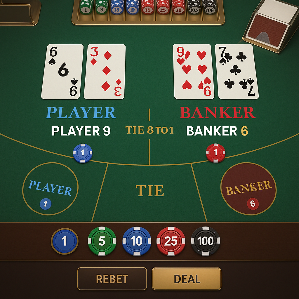 LunuBet - Baccarat Table Game - Side Bets Available