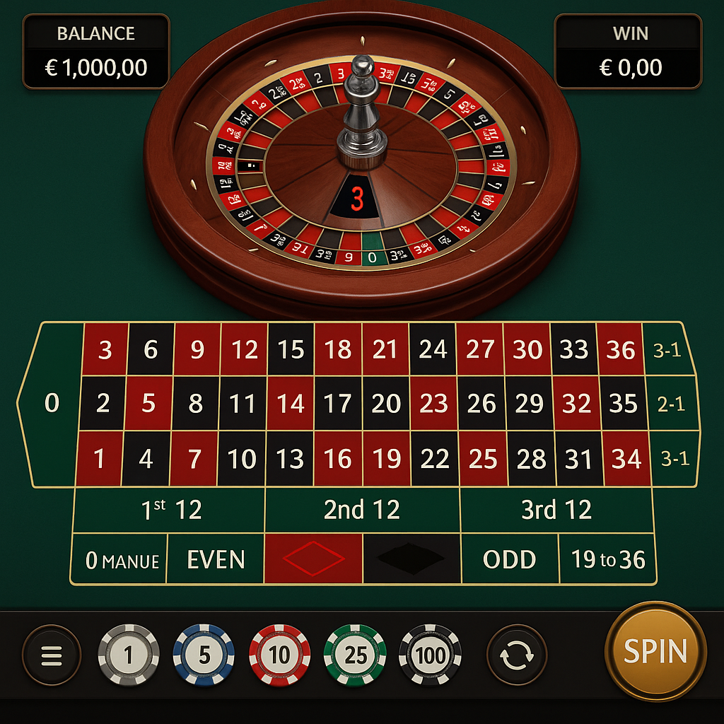 LunuBet - Roulette Table Game - European Variant